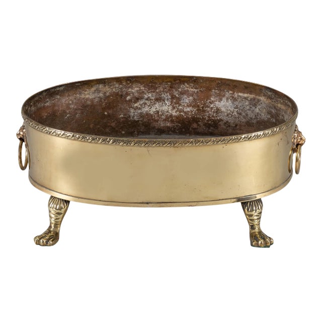 Oval Brass Jardiniere For Sale