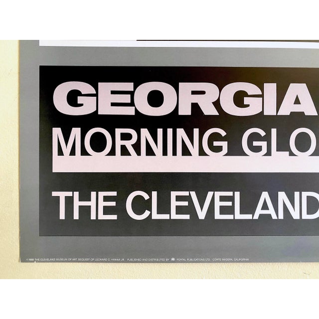 Georgia O'Keeffe Vintage 1988 Lithograph Print Museum Poster " Morning Glory With Black " 1926 For Sale - Image 9 of 12