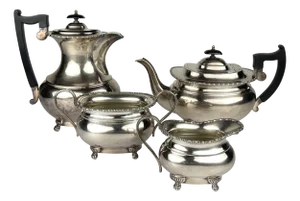 Silver Tea Set, Sheffield, England, 1930s, Set of 4
