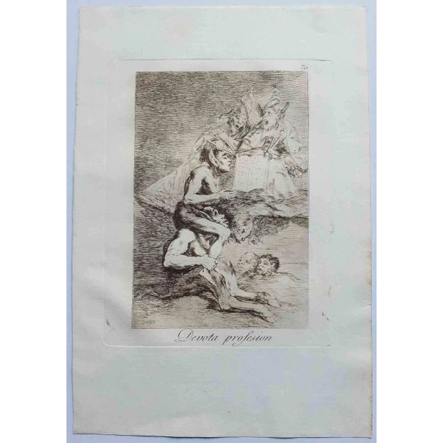 Francisco Goya, Devota Profesion from Los Caprichos, Original Etching, 1799 For Sale - Image 5 of 5