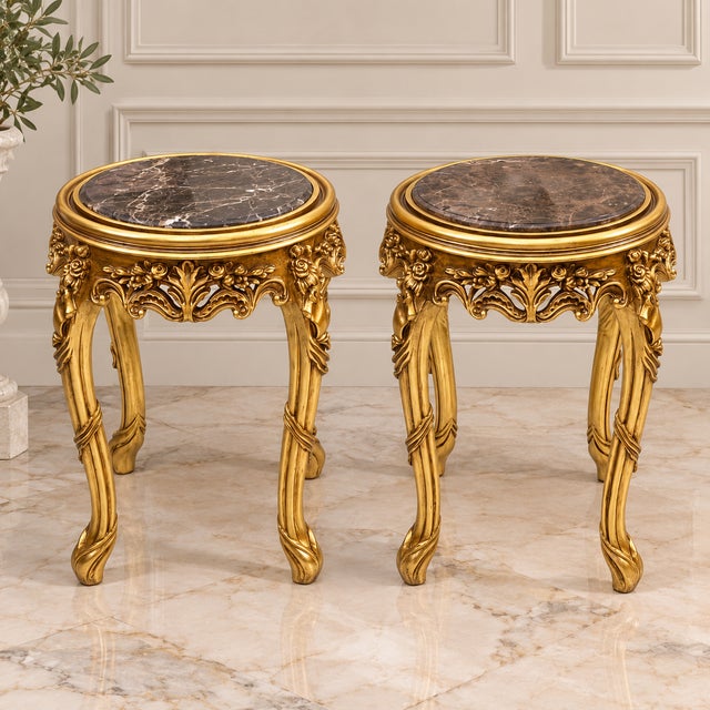 This Italian style side table is a luxurious statement piece that combines refined European craftsmanship with timeless...