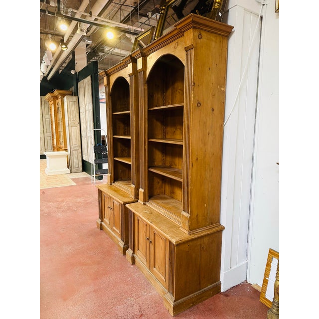 Pair of Antique Pine French Bookshelves For Sale In Charleston - Image 6 of 11