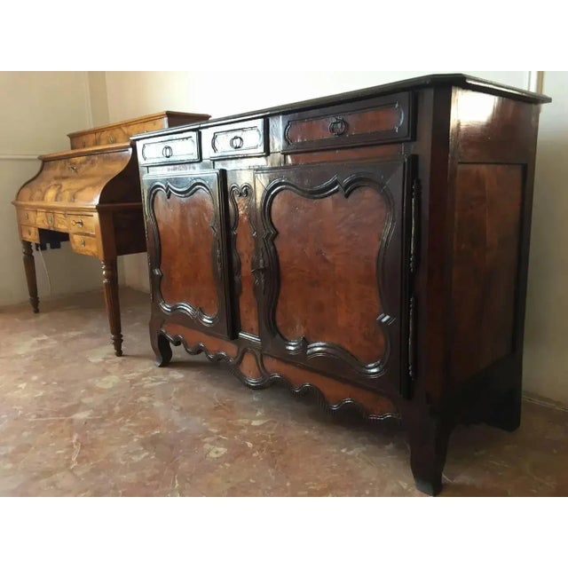 Louis XV French Carved Elm Sideboard, 1800s For Sale - Image 4 of 8