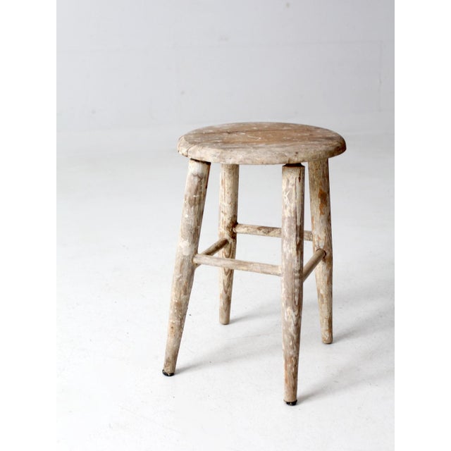 Vintage Farmhouse Stool For Sale - Image 12 of 12