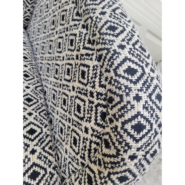 Custom Made Modern Sleek Black White Diamond 3 Seat Sofa Attributed to Jorge Pensi For Sale - Image 9 of 11