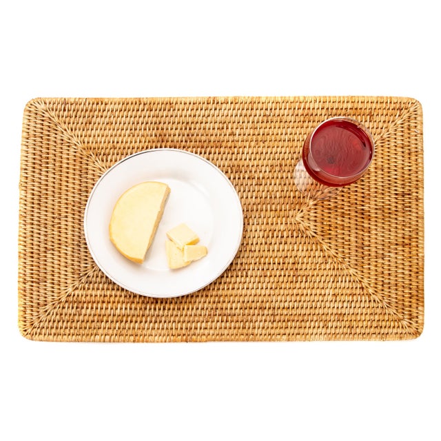 Artifacts Rattan Rectangular Placemat, Honey Brown, 20" Chairish