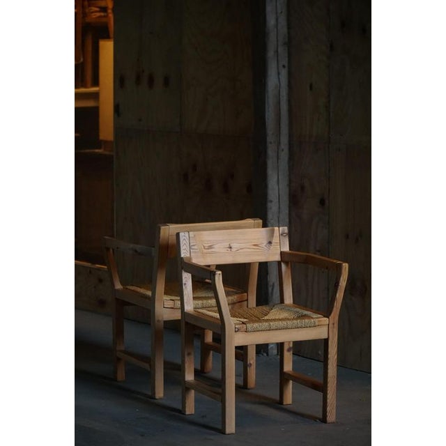 Danish Dining Chairs in Pine and Woven Paper Cord by Tage Poulsen, 1970s, Set of 8 For Sale - Image 9 of 18