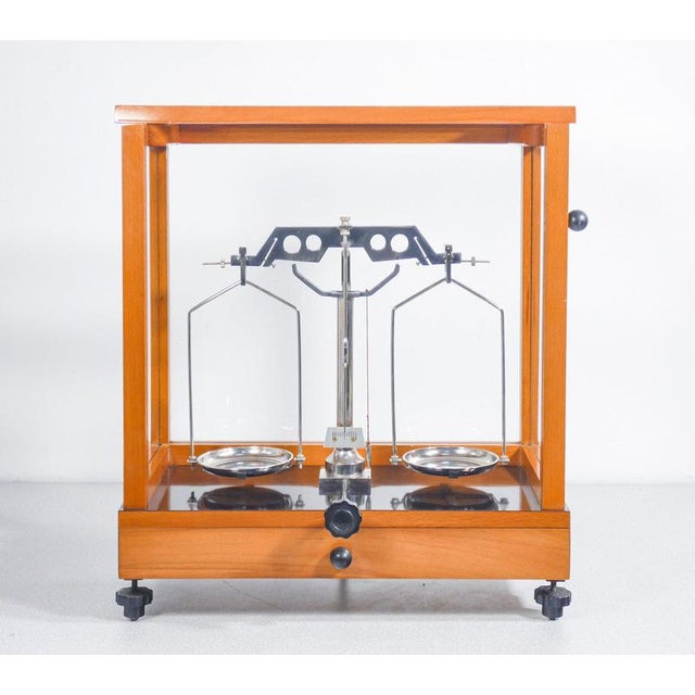 Pharmacy Scale in Wooden Case For Sale - Image 5 of 18