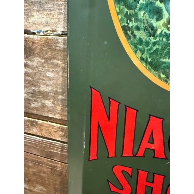 Vintage Niagara Shoes Tin Advertising Sign For Sale - Image 4 of 11