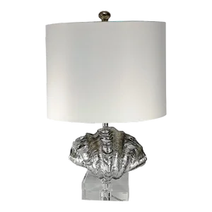 Silver Leaf Giant Clam Shell Table Lamp