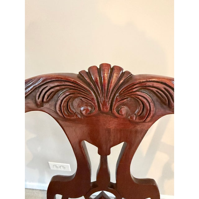 Late 20th Century English Traditional Chippendale Mahogany Armchairs - A Pair For Sale - Image 11 of 18
