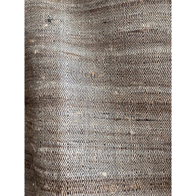 Textile Vintage Raw Natural Handmade Tussar Silk Fringed Throw, India For Sale - Image 7 of 12