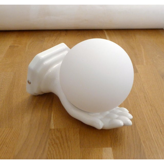 Vintage Wall Sconce with Frosted Opaline Globe, 1970s For Sale - Image 12 of 12