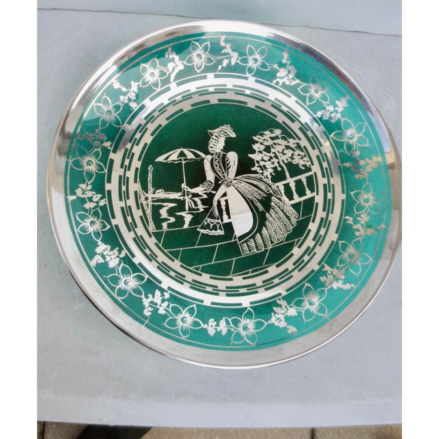 Art Deco Venician Art Deco Silver-Overlay Centerdish Circa 30s For Sale - Image 3 of 8