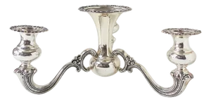 Sterling Silver Table Candelabra Centerpiece With Vase