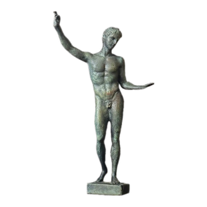 Grand Tour Style Bronze Nude Male Figure in Contrapposto