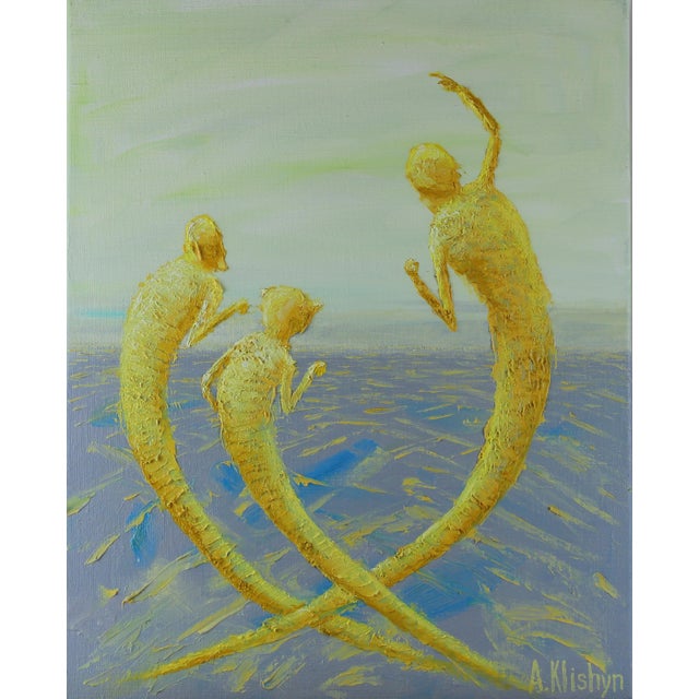 Andriy Klishyn Sirens — Original Oil Painting on Canvas Contemporary Surrealist Art For Sale