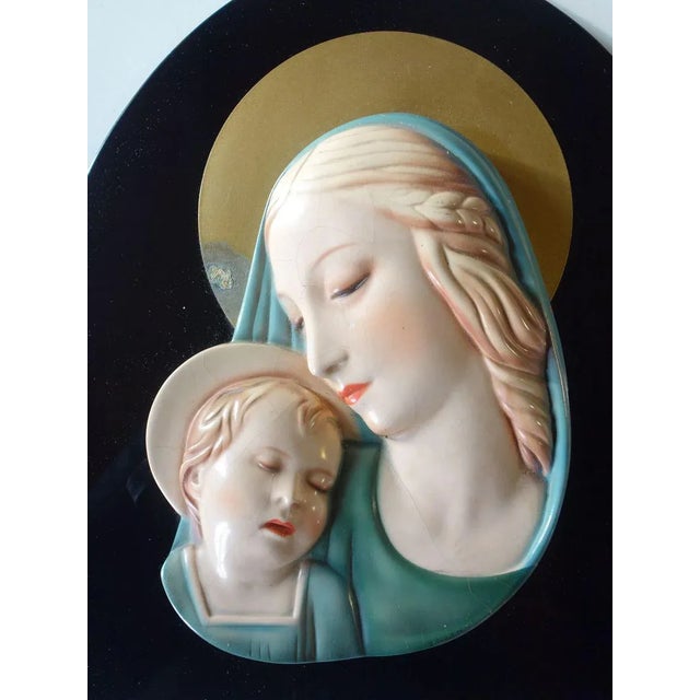 Italian Art Deco Madonna Maternity Ceramic, 1930s For Sale - Image 3 of 7