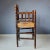 Rustic Dutch Bobbin Chair with Rush Seat, 1930s For Sale - Image 3 of 10