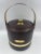 Mid-Century Modern Vintage Georges Briard Coffee-Colored Faux Leather & Golden Accented Ice Bucket For Sale - Image 3 of 12