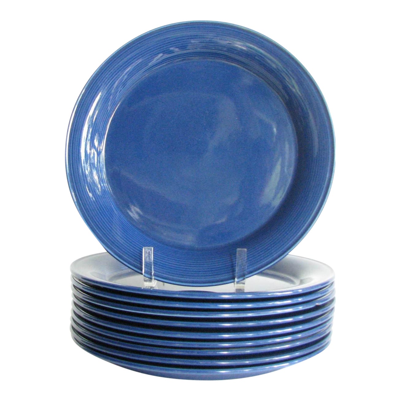 Dining & Serving Kitchen & Dining Set of 4 Cobalt Blue Sapphire plates