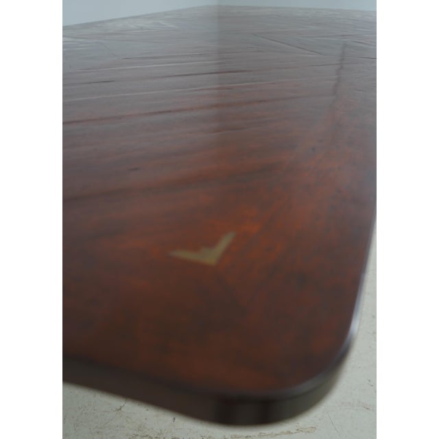 Emanuel Morez Mahogany Brass Inlaid Dining Table For Sale - Image 16 of 18