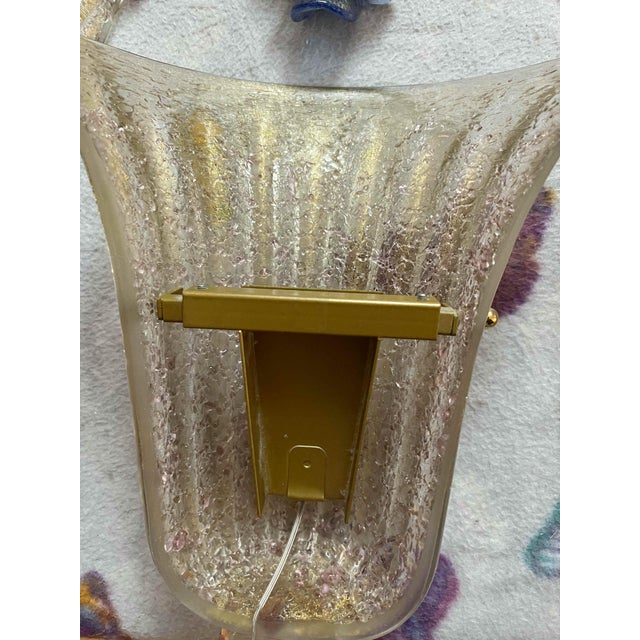 1960s Golden Shield Sconces, a Pair For Sale - Image 6 of 9
