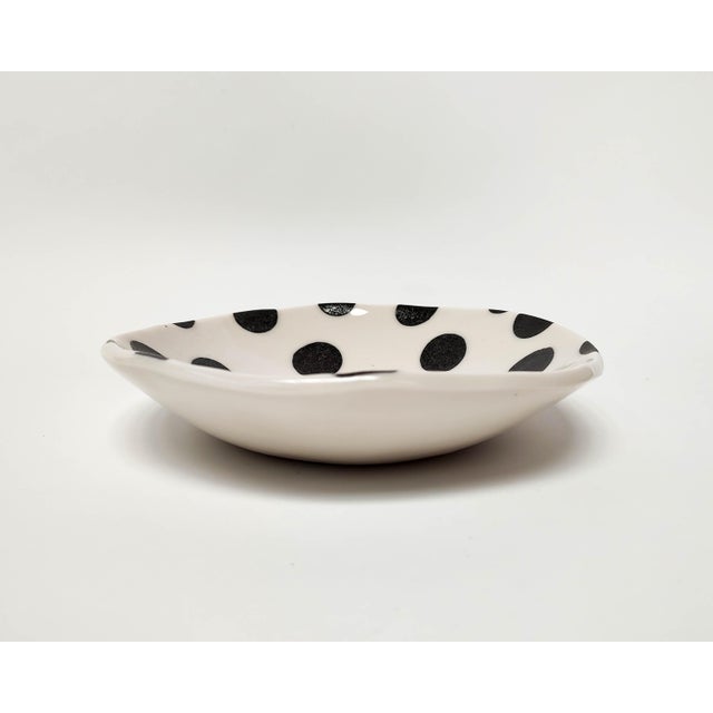 Contemporary Handmade Black and White Nerikomi Inlay Bowl Handbuilt by Fizzy Ceramics For Sale - Image 3 of 12