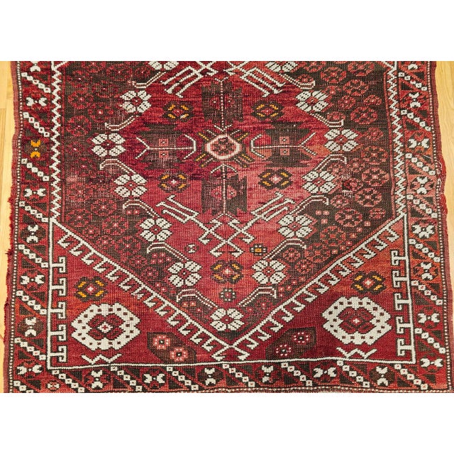 19th Century Turkish Bergama Village Rug, Handwoven Wool, Brick Red, 3' x 4' For Sale - Image 13 of 18