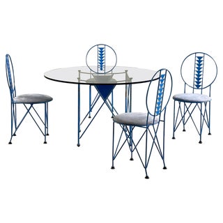 Midway 2 Chairs & Table Set attributed to Frank Lloyd Wright, 1960s, Set of 5 For Sale