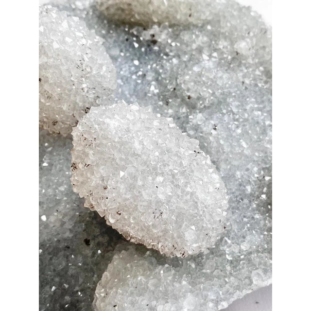 Natural Blue Quartz Cluster Bubble Botryoidal Formations Gray Blue Druzy Cluster Blue Amethyst Display Piece Collector Piece Statement Piece Natural For Sale In Los Angeles - Image 6 of 10