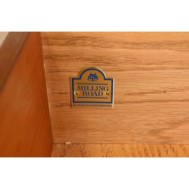 Traditional Baker Furniture Colonial West Indies Carved Mahogany Console Table For Sale - Image 3 of 5