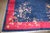 Navy Blue Antique Zabihi Collection Bright Navy Pink Chinese Art Deco Carpet - 8'10" x 11'7" For Sale - Image 8 of 9