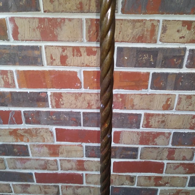 1980s Mid Century Modern Gothic Iron Bridge Arm and Urn Floor Lamp For Sale - Image 9 of 18