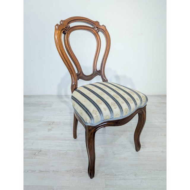 Louis Philippe Medallion Chair in Walnut Wood, 1960 For Sale - Image 16 of 16