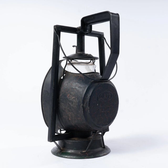 Rustic Antique 1900s Dietz Acme Large Inspector Lamp Railroad Lantern, New York For Sale - Image 3 of 8
