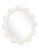 Contemporary Fleur Home Carnival Iris Oval Mirror in White Dove, 27x22 For Sale - Image 3 of 3