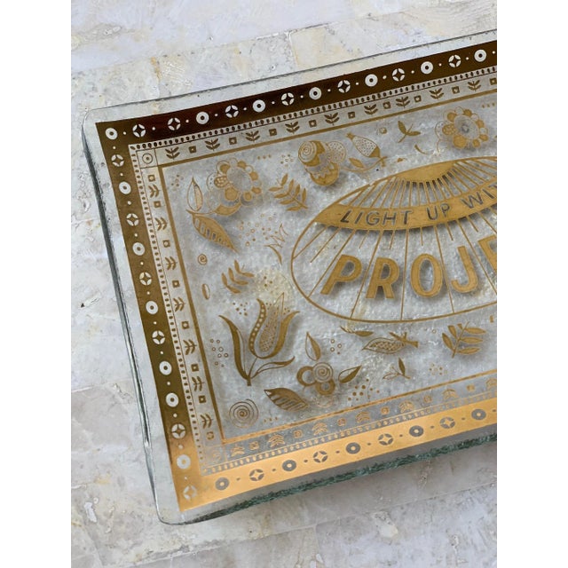 Vintage 1960s George Briard Tobacco Brand Glass Promotional Tray For Sale In New York - Image 6 of 9