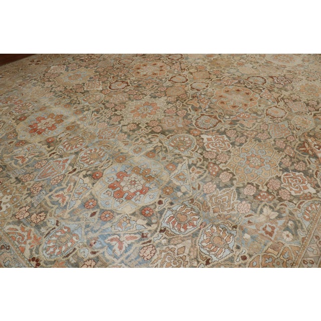 Early 20th Century Zabihi Collection Spectacular Large Scale Neutral Persian Oversize Bakhtiari Rug For Sale - Image 5 of 12
