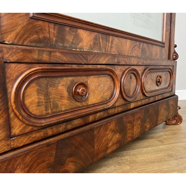 Antique French Burr Walnut Wardrobe For Sale - Image 12 of 18