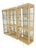 3 Blond Wood Glass Door Curio Cases Display Vitrine Cabinet Glass Shelves MINT! For Sale