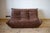 Animal Skin Brown Dubai Leather Togo Sofa, 1970s, Set of 5 For Sale - Image 7 of 9