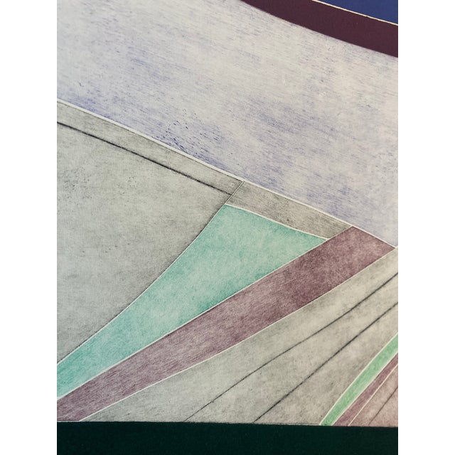 Listed Artist Lee Waisler (B. 1938) Abstract Etching in Gilt Wood Frame For Sale - Image 13 of 18