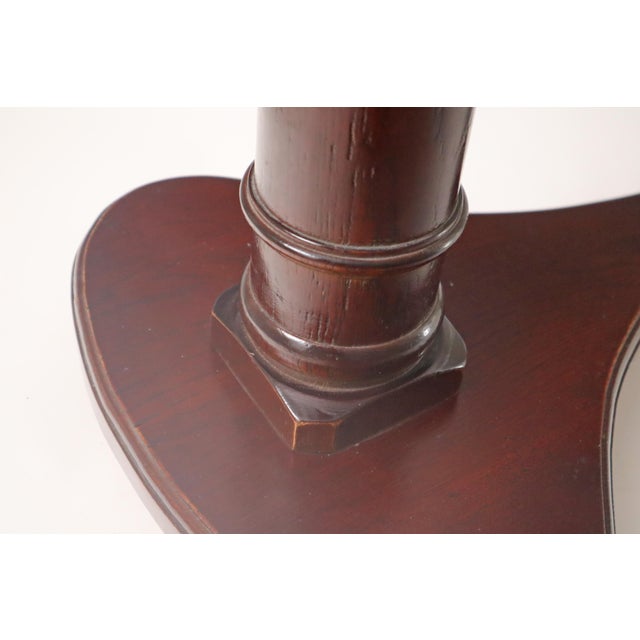 Victorian Height Adjustable Nightstand in Dark Stained Oak and Brass For Sale - Image 11 of 18