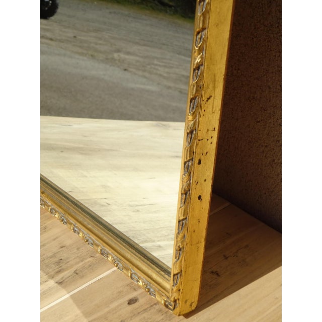 Wood and Gilded Stucco Mirror, 1950s For Sale - Image 10 of 14