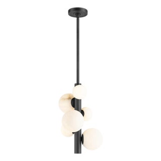 Regina Andrew Styx Alabaster Orbs Vertical Pendant, Oil Rubbed Bronze For Sale