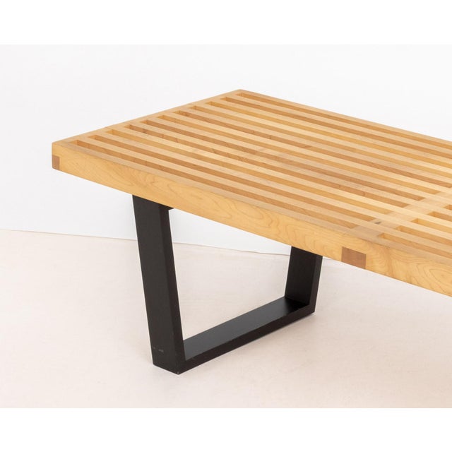 Wood George Nelson for Herman Miller Slat Bench For Sale - Image 7 of 10