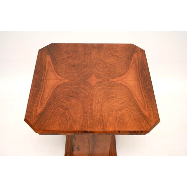 Art Deco Figured Walnut Occasional Side Table, 1930 For Sale - Image 6 of 9