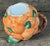 1980s Vintage Fitz and Floyd Orange Cluster Ceramic Pitcher For Sale - Image 5 of 7