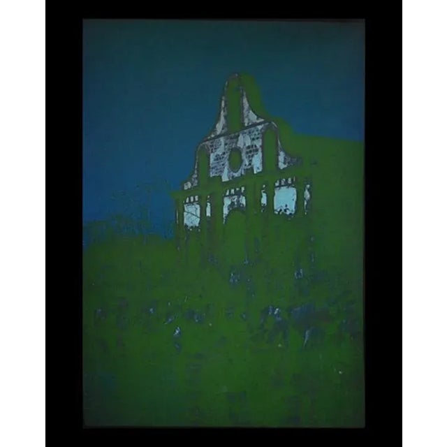Late 20th century green and blue photograph on high gloss paper by Lori McVey (20th Century) Texas. From her series of the...
